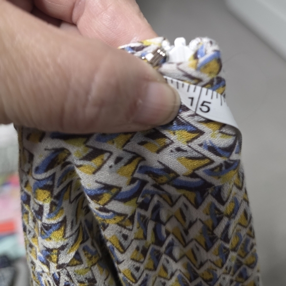 Mystree Blue and Cream Patterned Maxi Skirt Size Medium - Picture 6 of 7